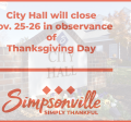 city hall closed thanksgiving holidays 2021 calendar