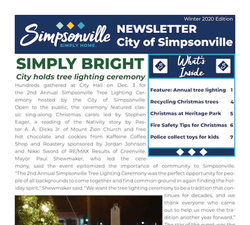 2020 newsletter winter front page news release
