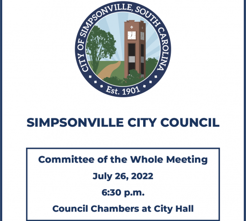 Council meets July 26 alert