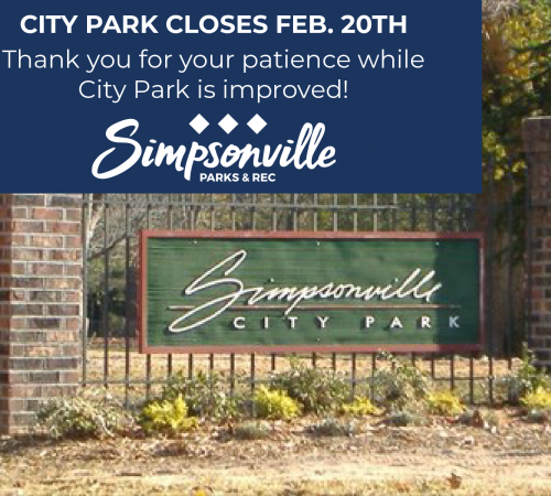City Park Closed Feb. 20