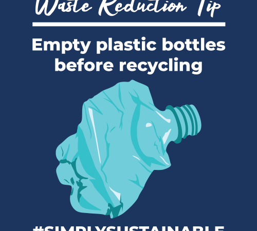 Thursday Waste Reduction Tip 3 plastic bottles