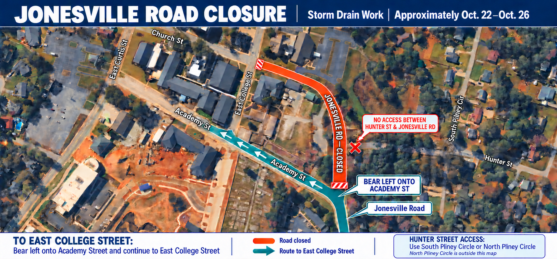 Closure of Jonesville Road